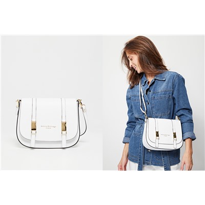 Bandolera de piel Tex Blanco