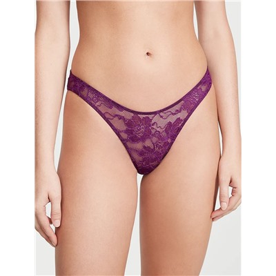 VERY SEXY Crotchless Shine Strap Lace Brazilian Panty