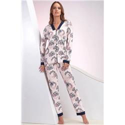 Sevim 12483 Kadın Düğmeli Pijama Takım