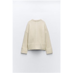 KNIT SWEATER WITH TRIMS
