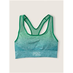 PINK SEAMLESS LIGHTLY-LINED GYM RACERBACK SPORTS BRA