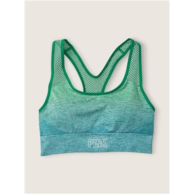 PINK SEAMLESS LIGHTLY-LINED GYM RACERBACK SPORTS BRA