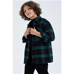 Defacto Erkek Çocuk Oversize Uzun Kollu Flanel Gömlek X7576A622WN