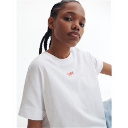 T-Shirt im Kimono-Stil mit Stickerei