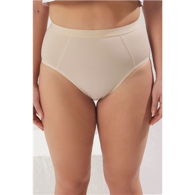 Siyah-Ten 2'li Paket Yüksek Bel Toparlayıcı Büyük Beden Külot TBBSS25CM00001