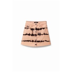 Minifalda vaquera tie-dye