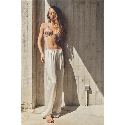 FOIL PYJAMA-STYLE TROUSERS