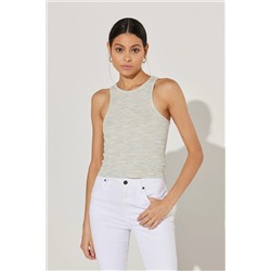 Lee Slim Fit Dar Kesim Bisiklet Yaka Kolsuz Çizgili Tişört L231183