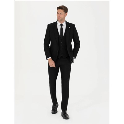 Siyah Slim Fit Takım Elbise