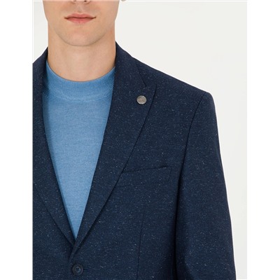 Açık Lacivert Slim Fit Ceket