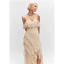 Vestido lunares volantes