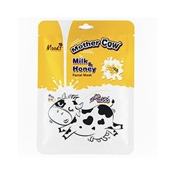 УВЛАЖНЯЮЩАЯ ТКАНЕВАЯ МАСКА ДЛЯ ЛИЦА МОЛОКО И МЕД 38 ML / MOISTURIZING FACIAL MASK MILK HONEY MOTHER COW 38 ML