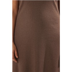 Kahverengi Fitilli A-line Midi Örme Elbise TBBSS24AH00130