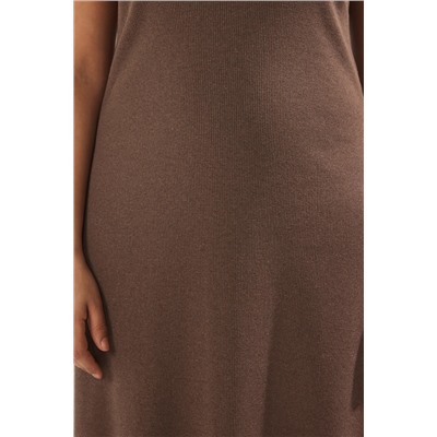 Kahverengi Fitilli A-line Midi Örme Elbise TBBSS24AH00130