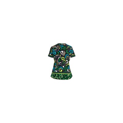 koi Scrubs Penny Lane Emerald Print Top