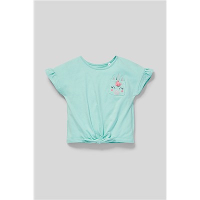 Kurzarmshirt - Bio-Baumwolle - Glanz-Effekt