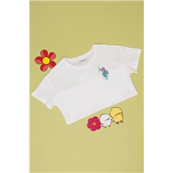 U.S. Polo Assn., Kız Çocuk Beyaz Tişört 50300981-VR013