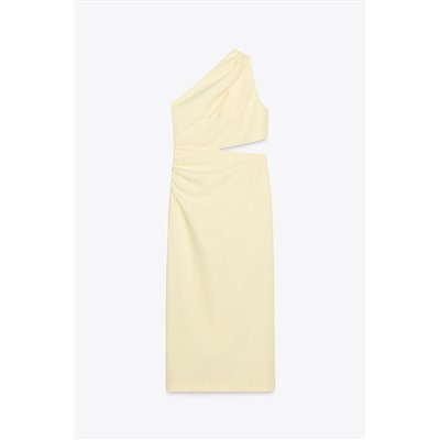 ASYMMETRIC CUT OUT MIDI DRESS