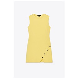 IRREGULAR BUTTON KNIT DRESS