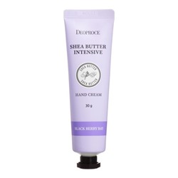 DEOPROCE SHEA BUTTER INTENSIVE HAND CREAM BLACK BERRY BAY Интенсивный увлажняющий крем для рук с маслом ши с ароматом ягод 30г