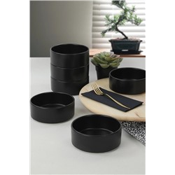 Keramika Mat Siyah Stackable Çorba Kasesi 14 Cm 6 Adet ST038606F956A000000MAKA500
