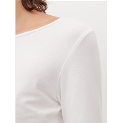 T-Shirt mit U-Boot-Ausschnitt