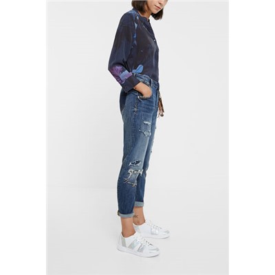 Pantalón vaquero Boyfriend roturas