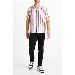 Camisa regular fit - Lila y blanco