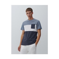 Gestreiftes T-Shirt mit Tasche