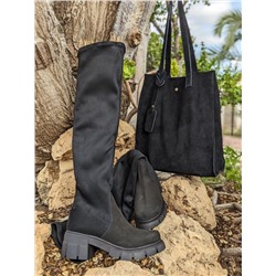 Ab.Zapatos Botas-medias 22 Negro+PELLE-SHOPPER 17-09 (490) negro АКЦИЯ
