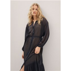 Vestido camisero plumeti