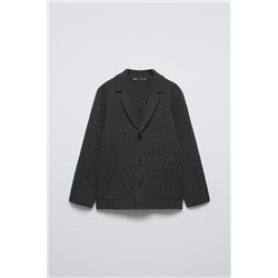 BUTTONED KNIT BLAZER