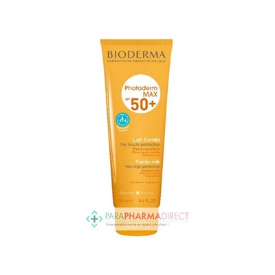 Bioderma Photoderm Max SPF50+ Lait Famille Très Haute Protection 250ml