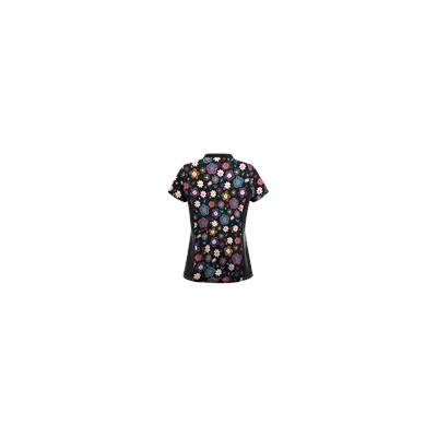 UA Wild Garden Black Scrub Top