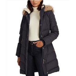 Lauren Ralph Lauren Faux-Fur-Trim Hooded Down Puffer Coat, Created for Macy's