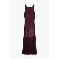 RIB KNIT LONG DRESS