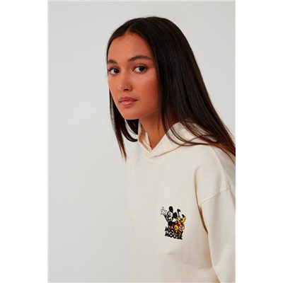 Sudadera con capucha Mickey y Pluto Disney Crudo