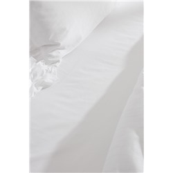 Julien King Size %100 Pamuk Fırfırlı Nevresim Takımı - Beyaz