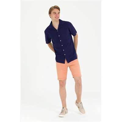 Erkek Lacivert Comfort Polo Yaka Tişört