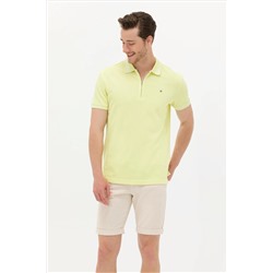 Erkek Açık Sarı Polo Yaka T-Shirt