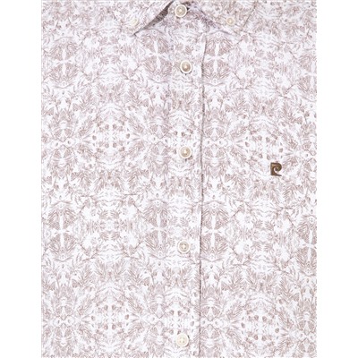 Bej Slim Fit Uzun Kollu Gömlek