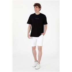 Erkek Oversize Fit Bisiklet Yaka Siyah Tişört