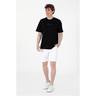 Erkek Oversize Fit Bisiklet Yaka Siyah Tişört