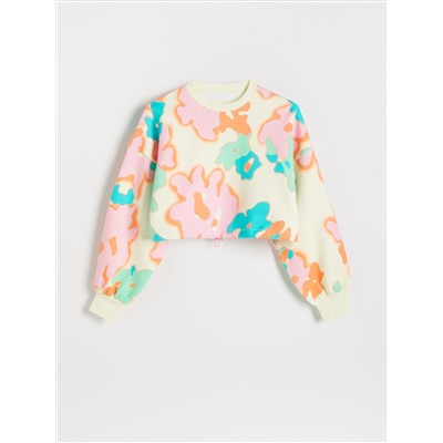 Sweatshirt aus Jersey mit hohem Baumwollanteil