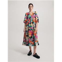 Gemustertes Baumwollkleid
