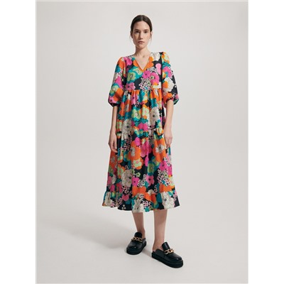 Gemustertes Baumwollkleid
