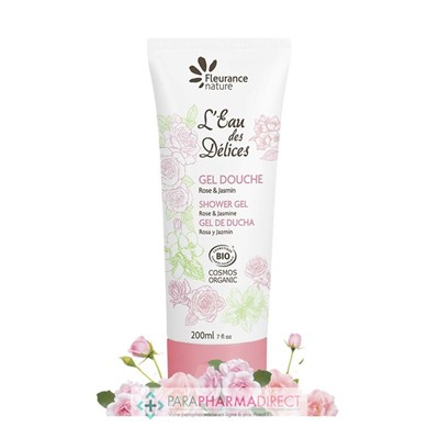 Fleurance Nature Gel Douche - Rose & Jasmin - BIO 200 ml