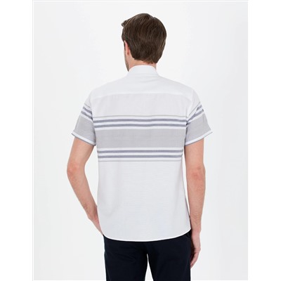 Lacivert Regular Fit Kısa Kollu Gömlek