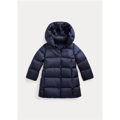 Girls 2-6x Quilted Hooded Down Coat
