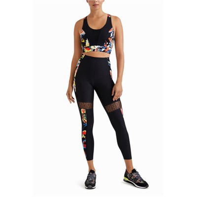 Top slim tirantes flores